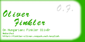 oliver finkler business card